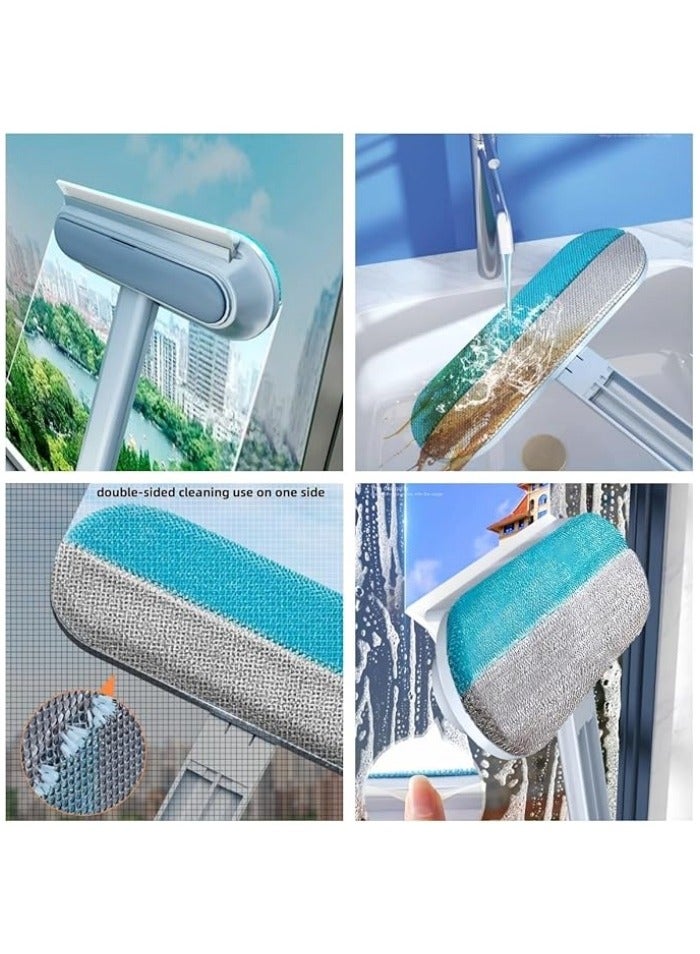 Mesh Screen Cleaner 4 in1, Wet and Dry Dual-Use Window Screen Cleaning Brush, Multi Window Cleaner Tools Window Glass Net Cleaner Squeegee, Groove Brush, Pet Hair Cleaner - Image 2